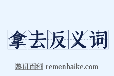 拿去反义词是什么意思的图片